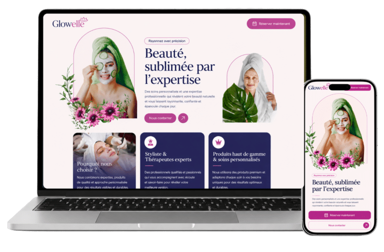 Création de site internet élégant pour institut de beauté en Belgique
